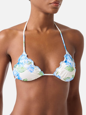 Sagittarius Miami floral triangle bikini