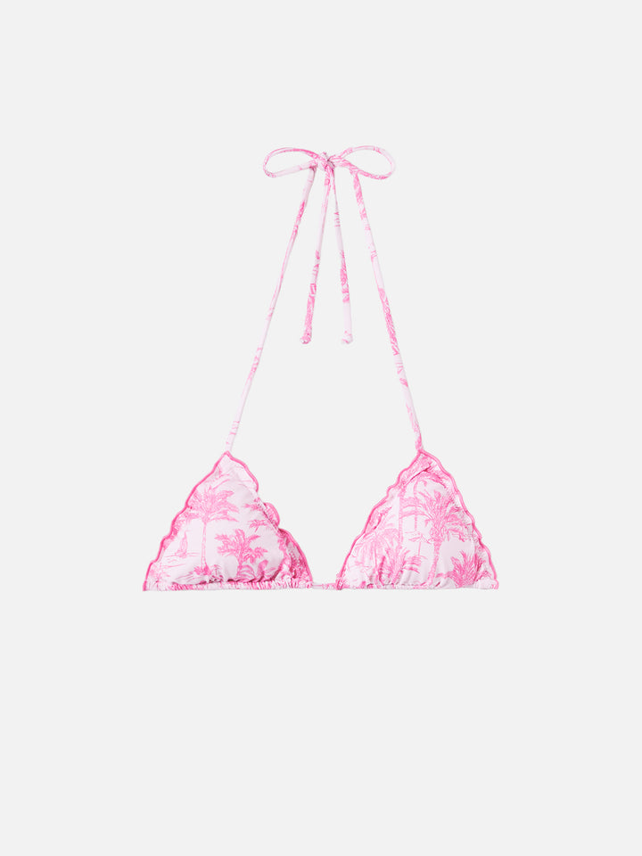 Sagittarius classic triangle top with toile de jouy print