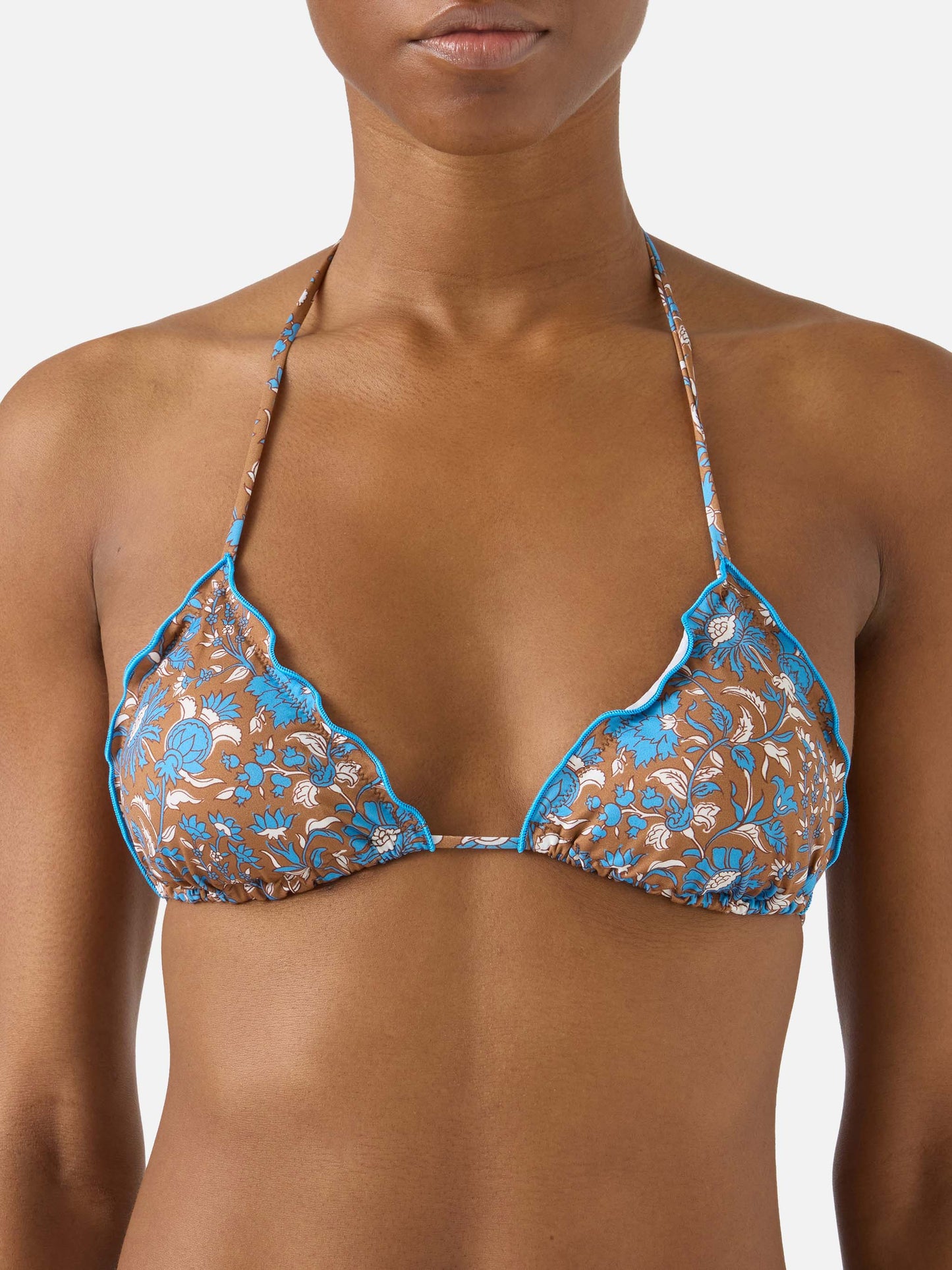 Bikini Sarius triangolo con stampa floreale boho all-over