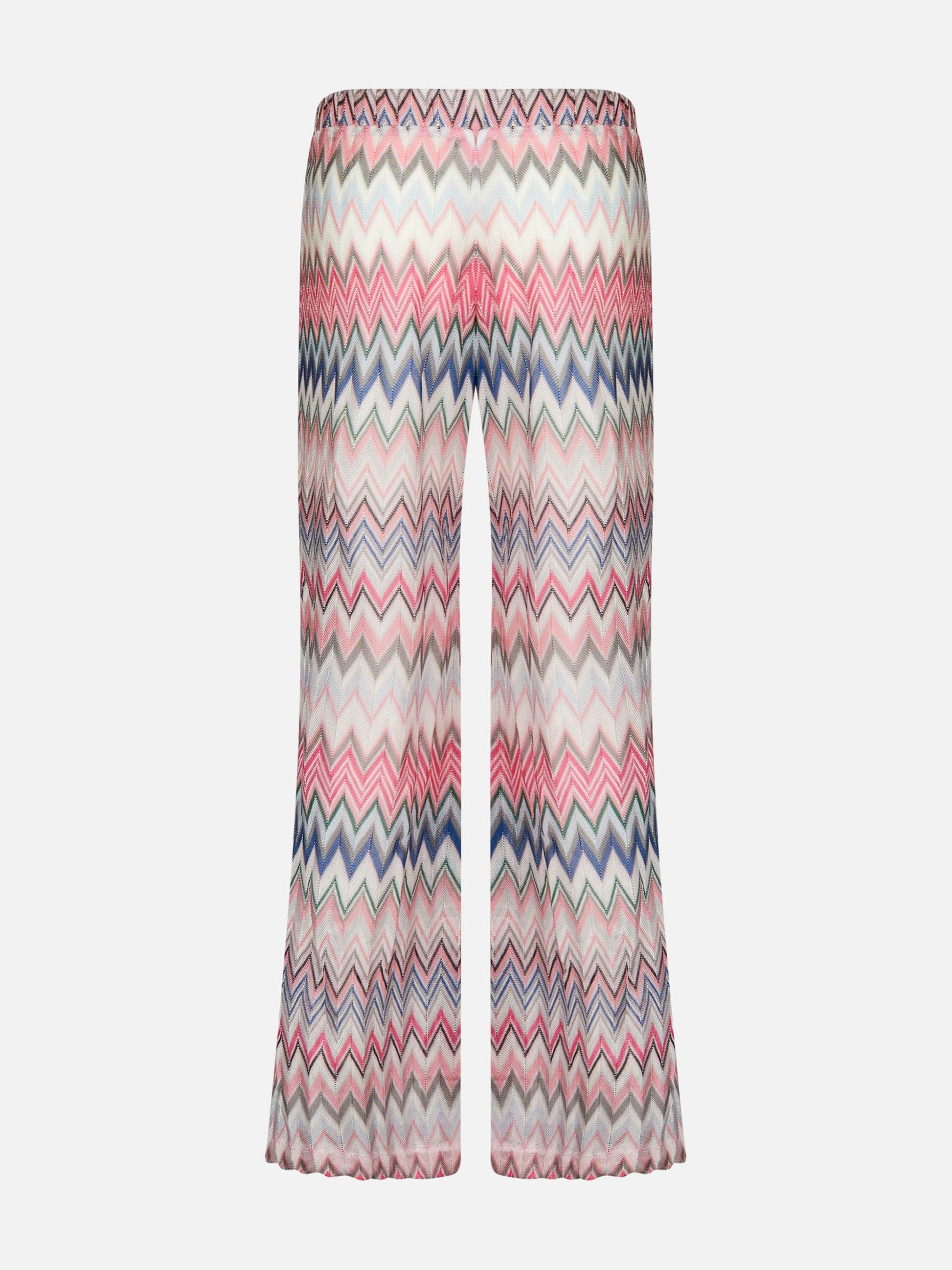 Multicolor pink knitted palazzo pants - MC2 Saint Barth