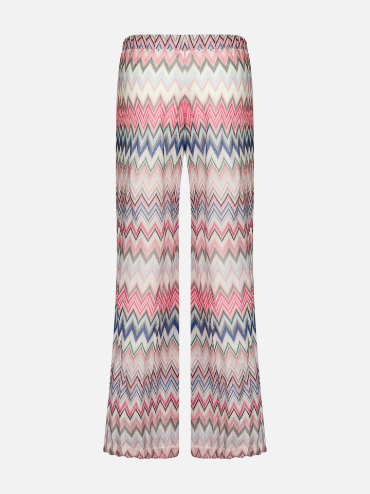 Multicolor pink knitted palazzo pants - MC2 Saint Barth