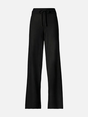 Savine black knitted pants in cashmere blend