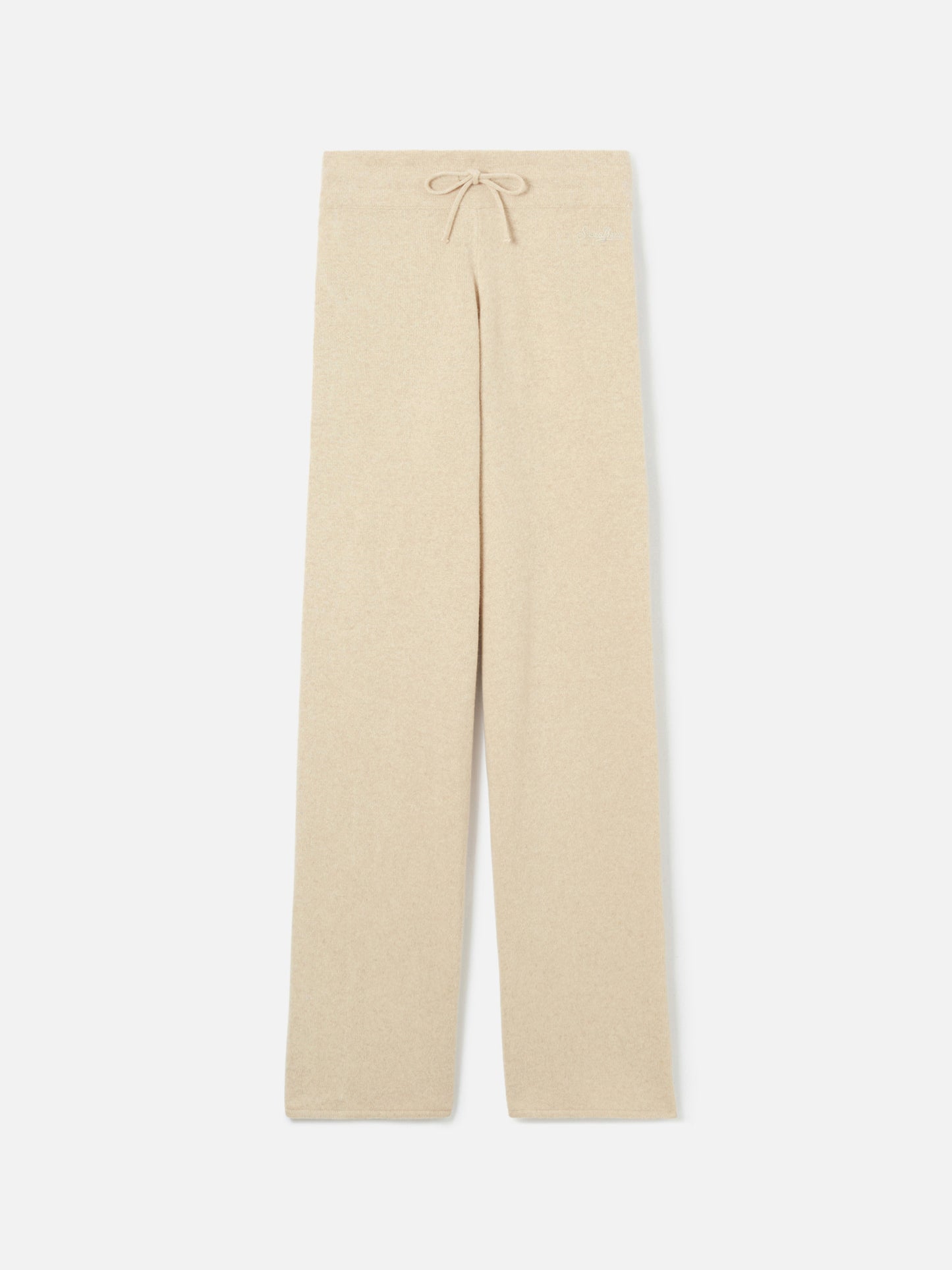 Knitted beige palazzo pants