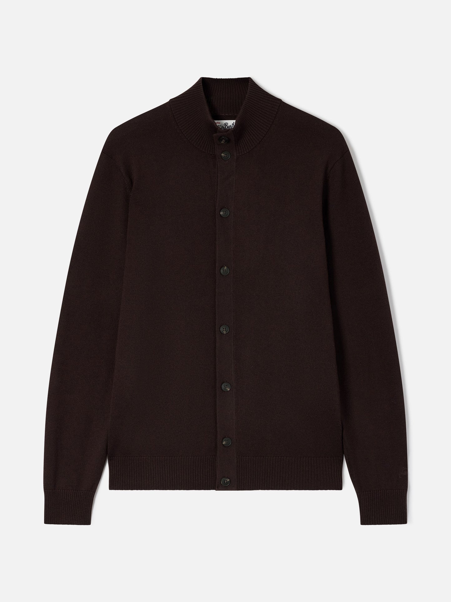 Cardigan Savile aus braunem Merino 