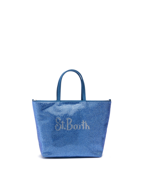 Strass Mini Bag with steel blue rhinestones - MC2 Saint Barth