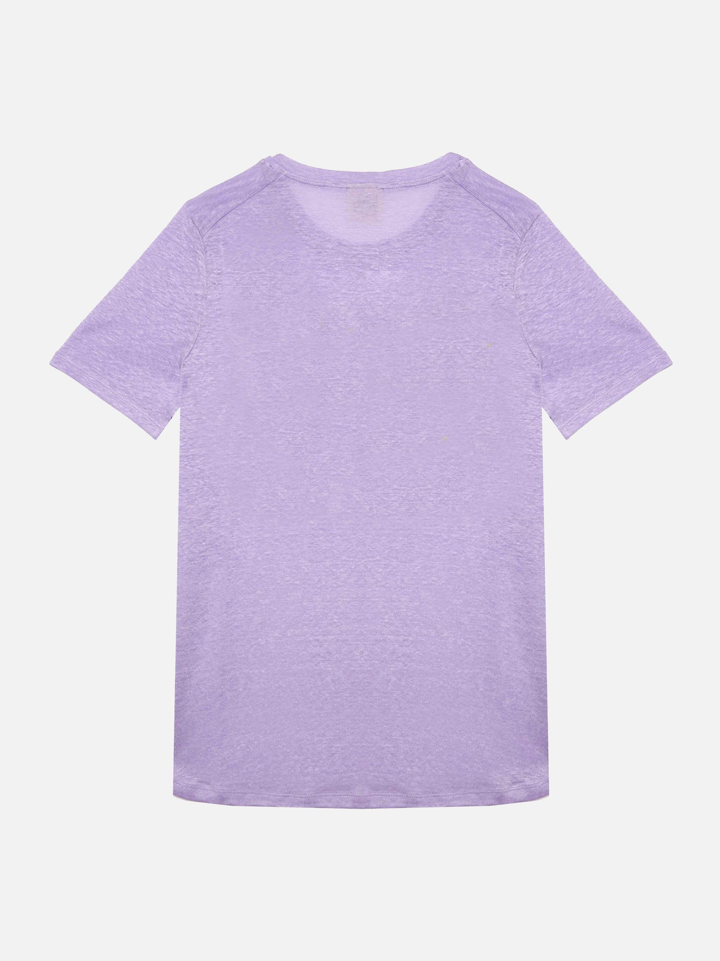 Leinen-T-Shirt mit St. Tropez Habituè-Stickerei