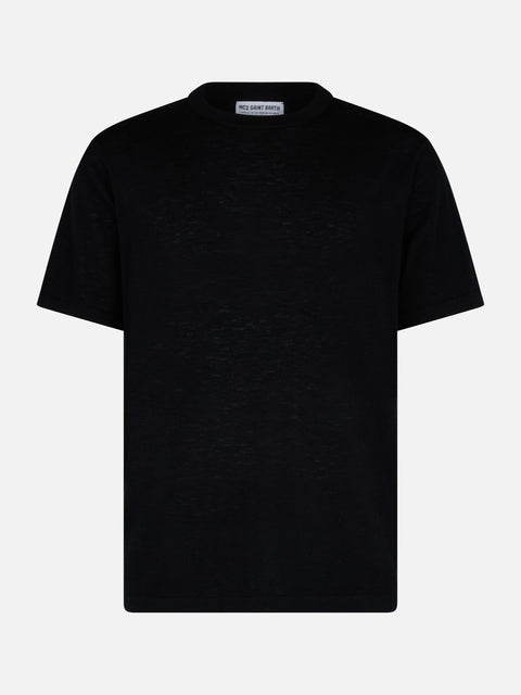 Man black cashmere blend t-shirt Scott - MC2 Saint Barth