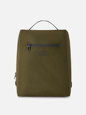 Zaino Seamless verde militare in tessuto cerato