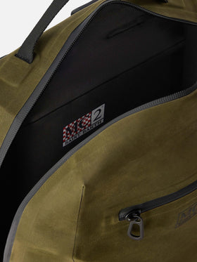 Zaino Seamless verde militare in tessuto cerato