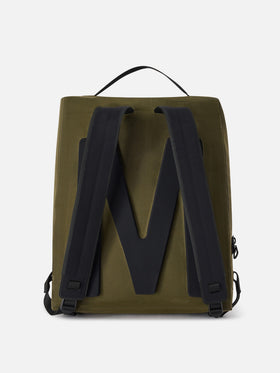 Sac à dos ciré sans coutures vert militaire 