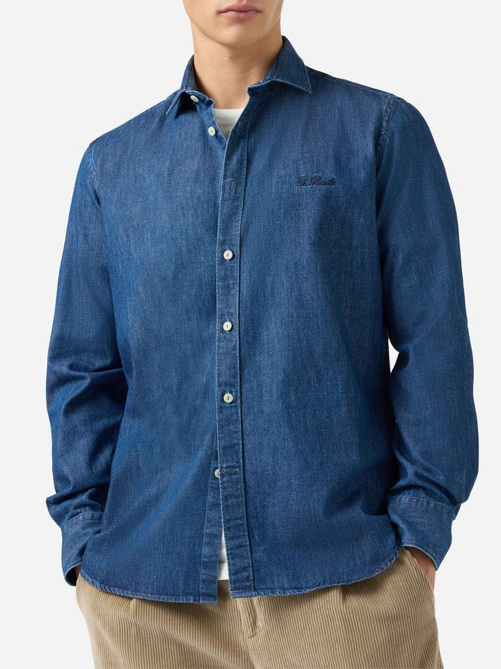 Camicia Seefeld in denim con collo classico