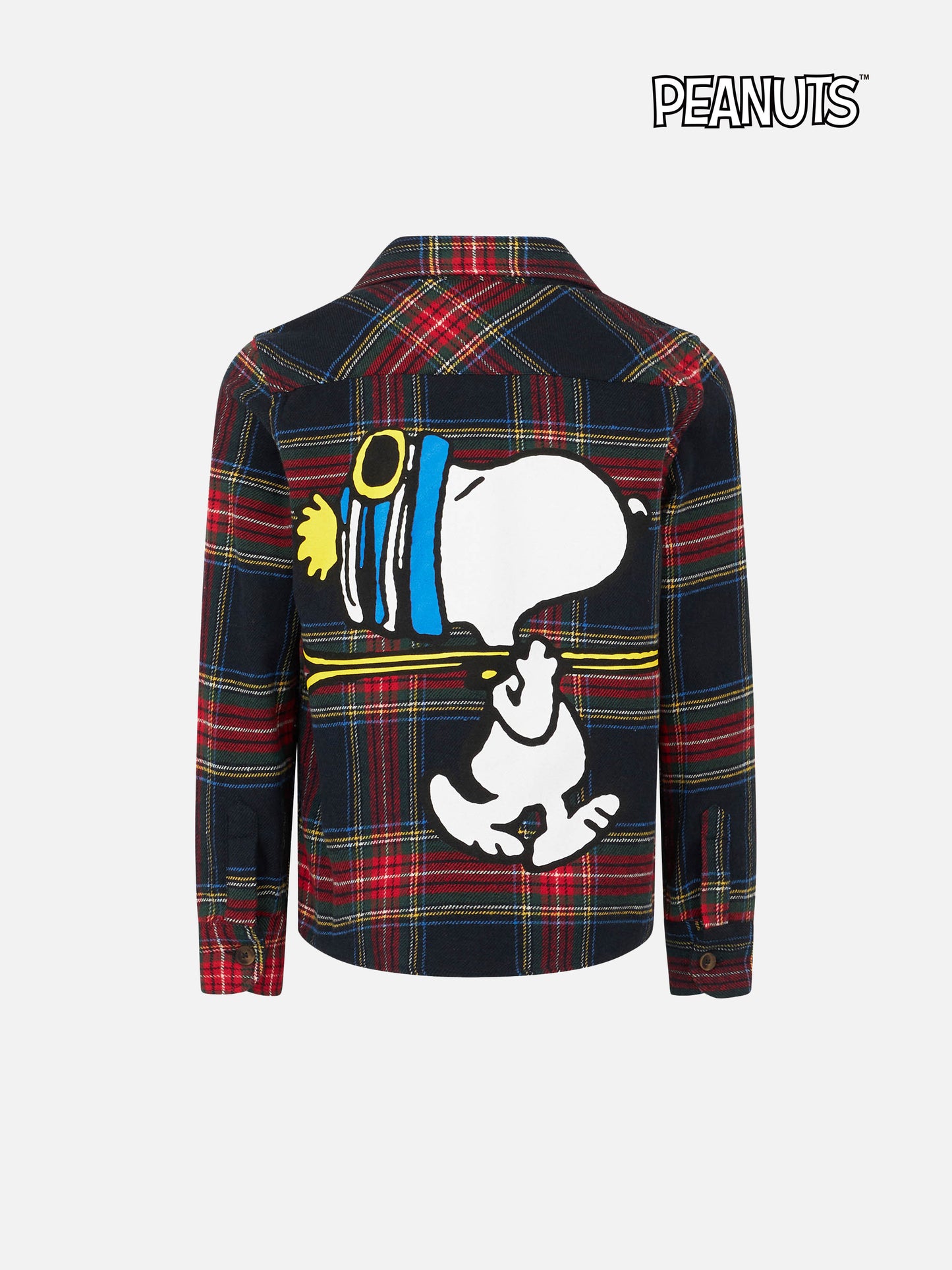 Boy wooly shirt with Snoopy and tartan print | SNOOPY PEANUTS™ SPECIAL EDITION