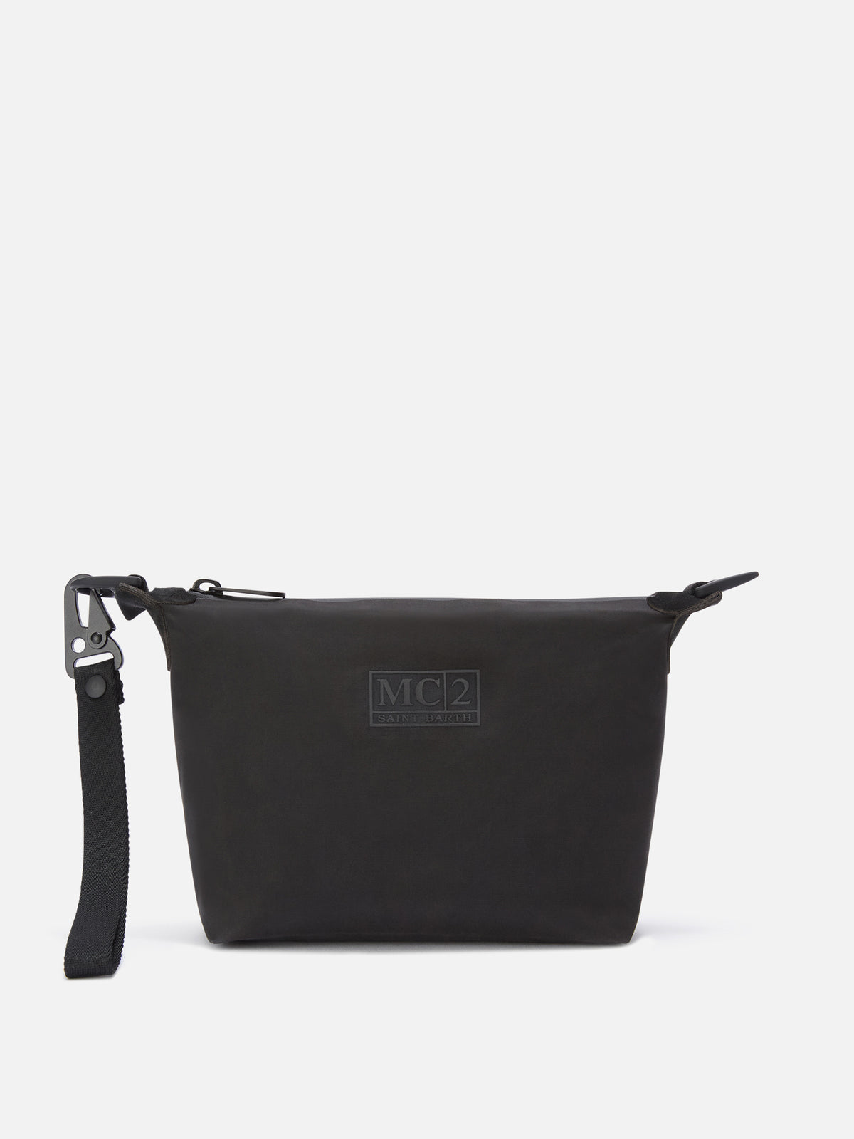 Negro Seamless encerado pouch 