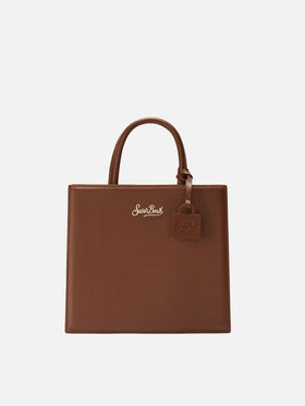 Shop Bag Midi Handbag in brown leather