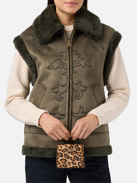 Shop Bag Micro Handtasche aus Leopardenmuster-Ponyleder