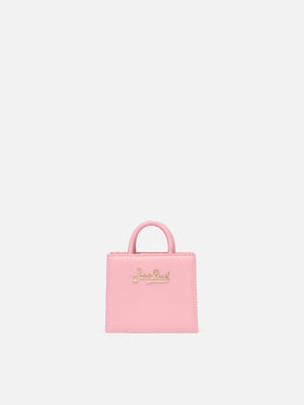 Shop Bag Micro in pastel pink leather