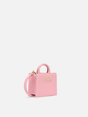 Shop Bag Micro in pastel pink leather