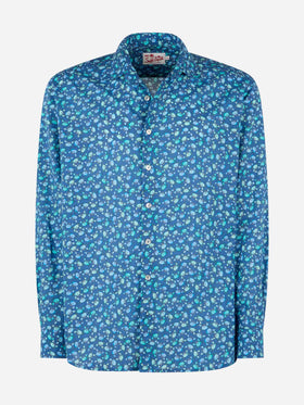 Man muslin cotton shirt Sikelia with crabs print - MC2 Saint Barth