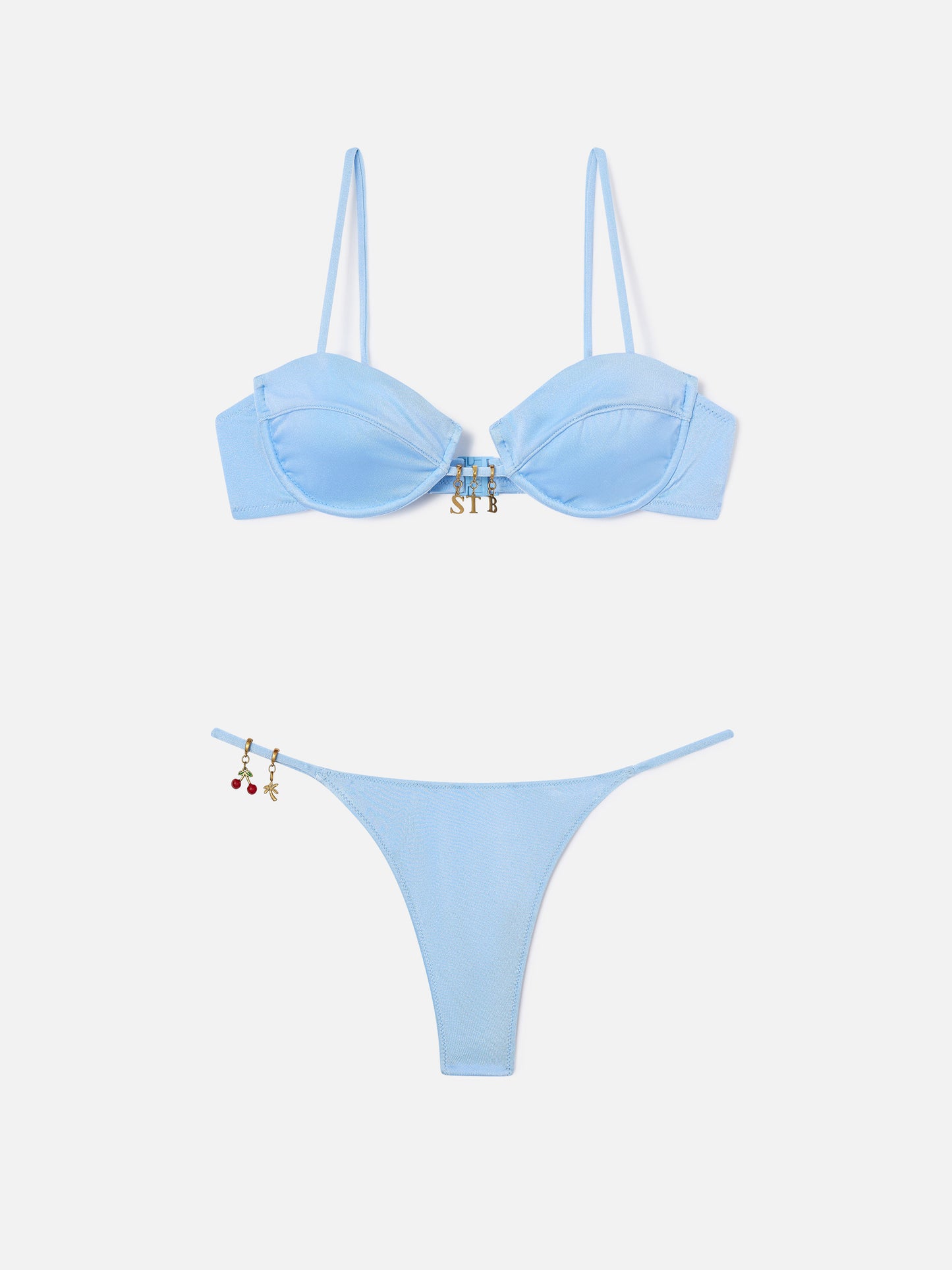 Bikini Salina Jodene glossy finish azzurro