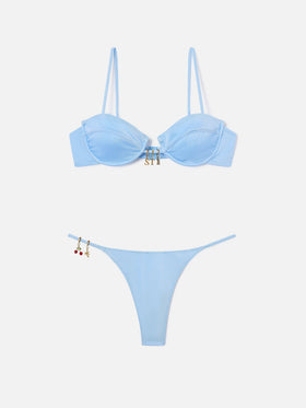 Bikini Salina Jodene glossy finish azzurro
