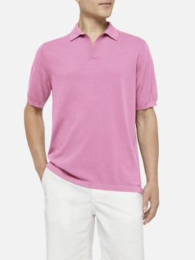 Polo en maille sans boutons Sloan bubble pink 