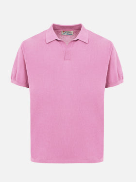 Polo en maille sans boutons Sloan bubble pink 