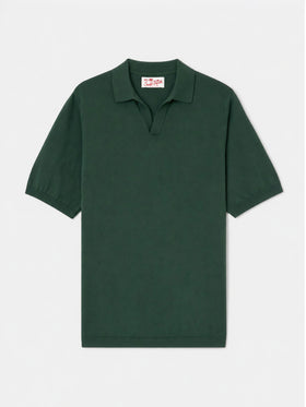 Polo Sloan in maglia di cotone verde scuro