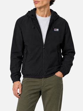 Giacca leggera Sloop nera con cappuccio