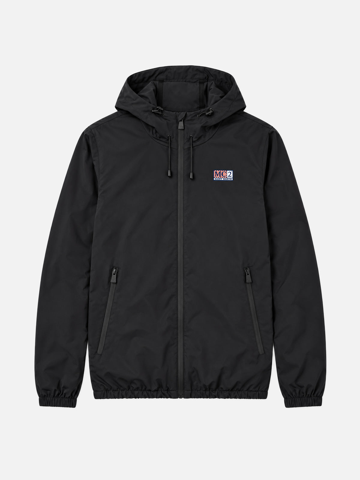 Giacca leggera Sloop nera con cappuccio