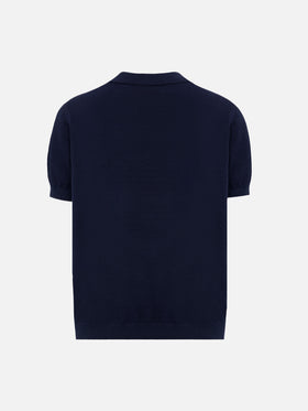 Sloan Jr white knitted polo shirt - MC2 Saint Barth