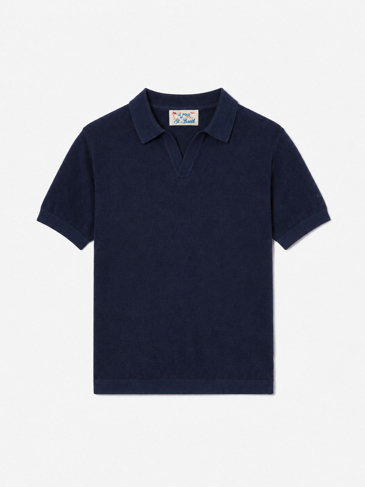 Polo de punto azul marino Sloan Jr 