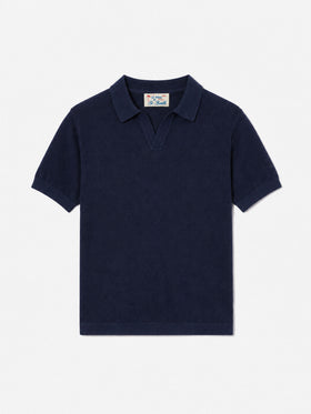 Polo de punto azul marino Sloan Jr 