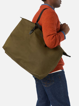 Sac Maxi sans coutures ciré vert militaire 