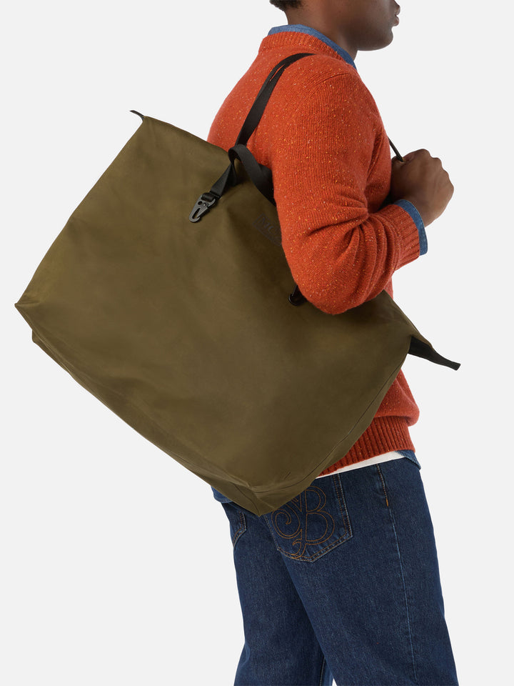 Sac Maxi sans coutures ciré vert militaire 