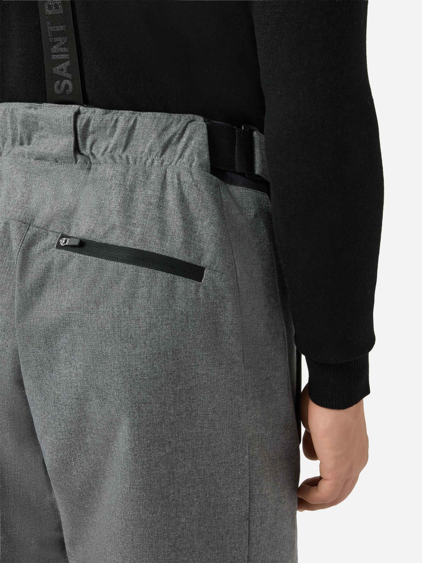 Pantaloni da sci Snowbird in grigio melange con tecnologia Recco®