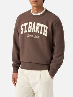 Soho cotton sweatshirt in brown with St. Barth Sport Club print