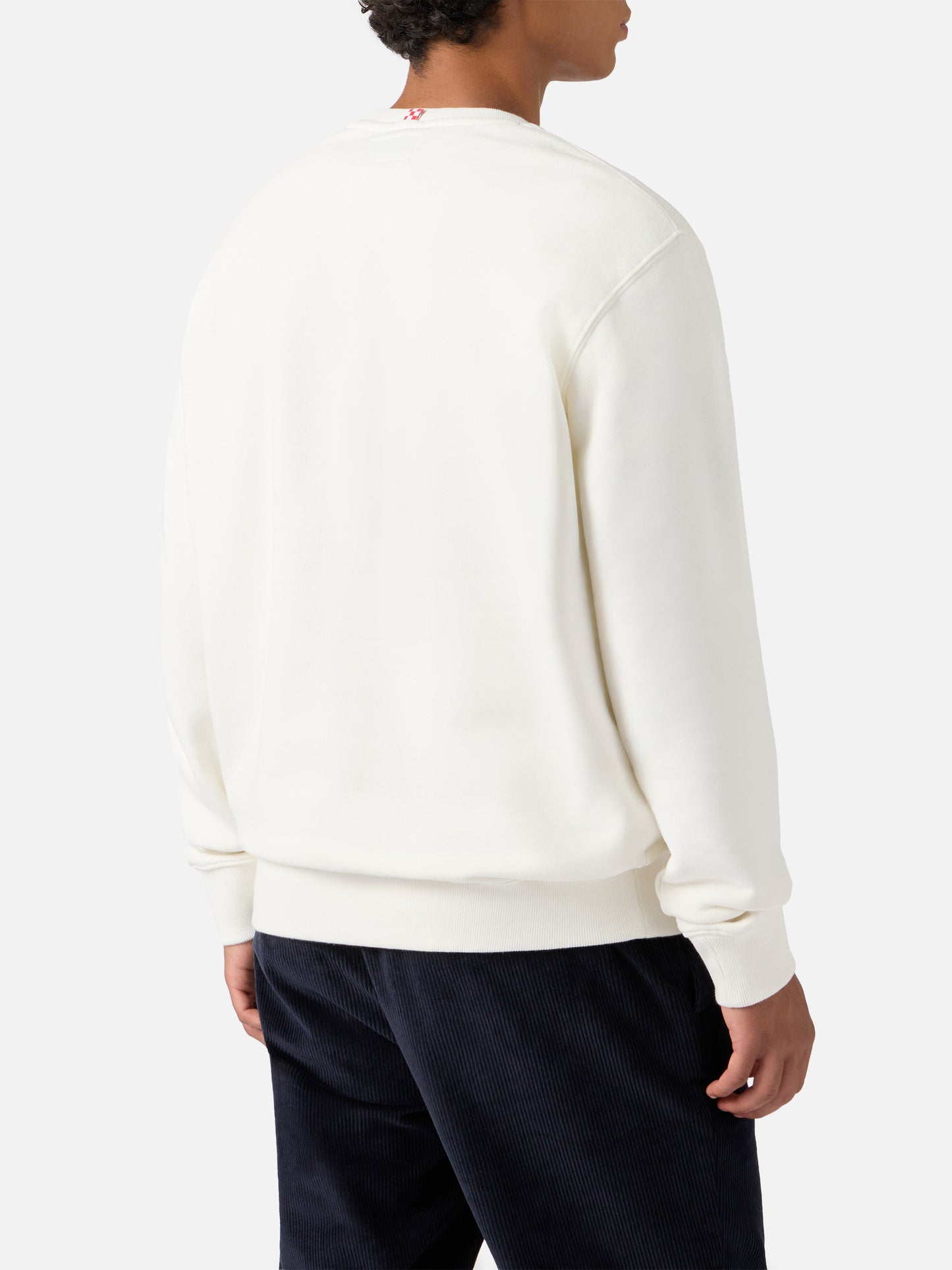 Soho Baumwoll-Sweatshirt in Weiß mit Flockdruck des St. Barth Sport Clubs