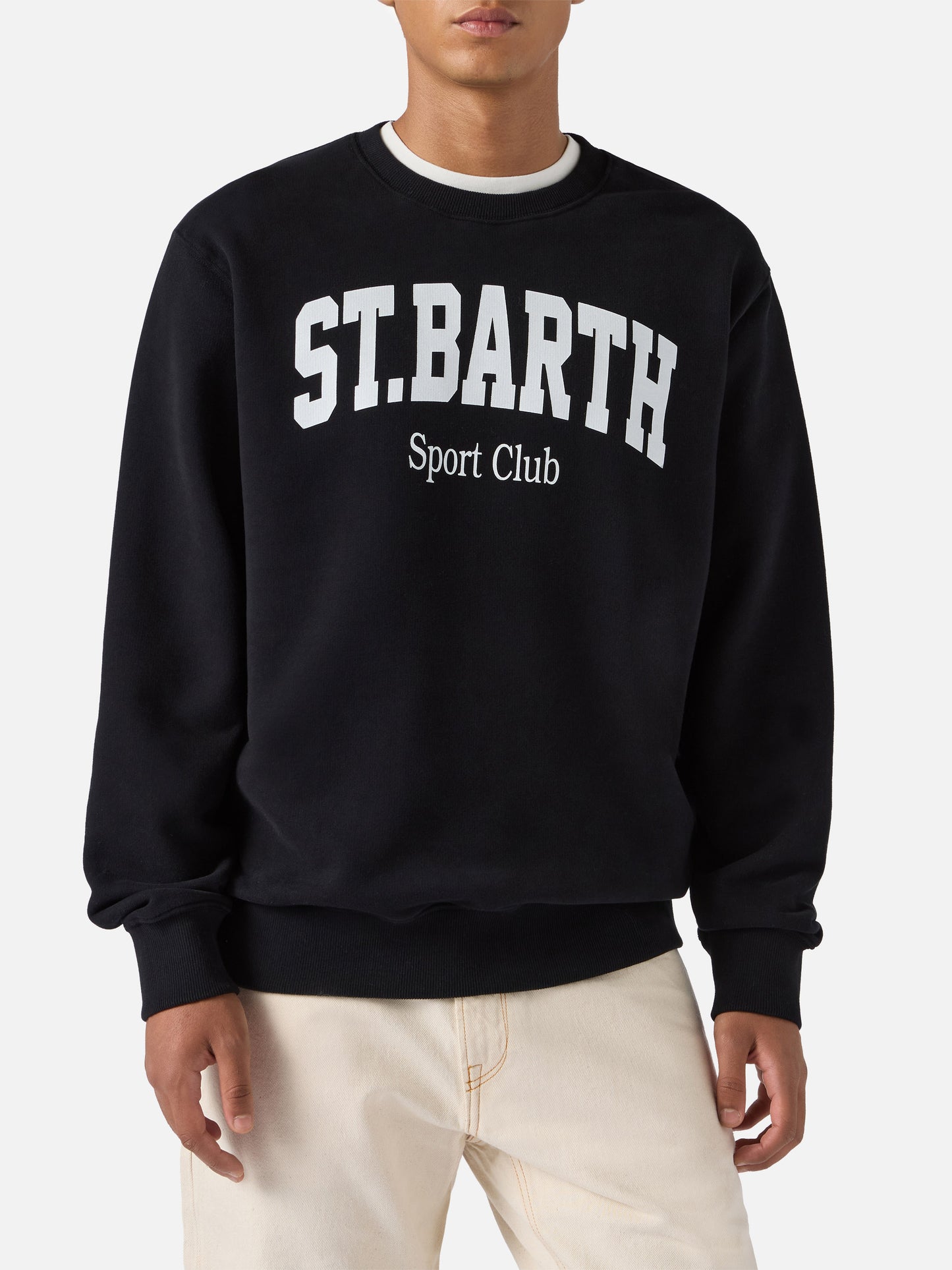 Soho Baumwoll-Sweatshirt in Schwarz mit St. Barth Sport Club-Aufdruck