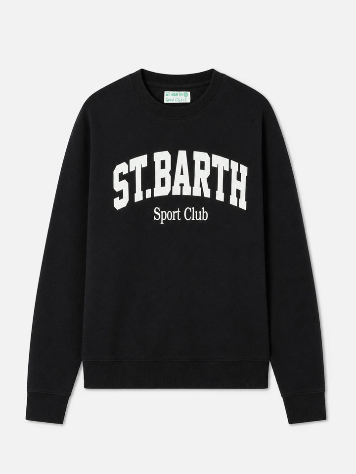 Soho cotton sweatshirt in black with St. Barth Sport Club print