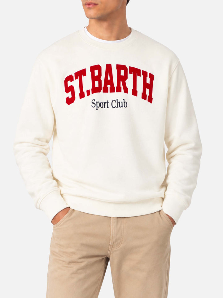 Felpa Soho stampa St. Barth sport club bianco