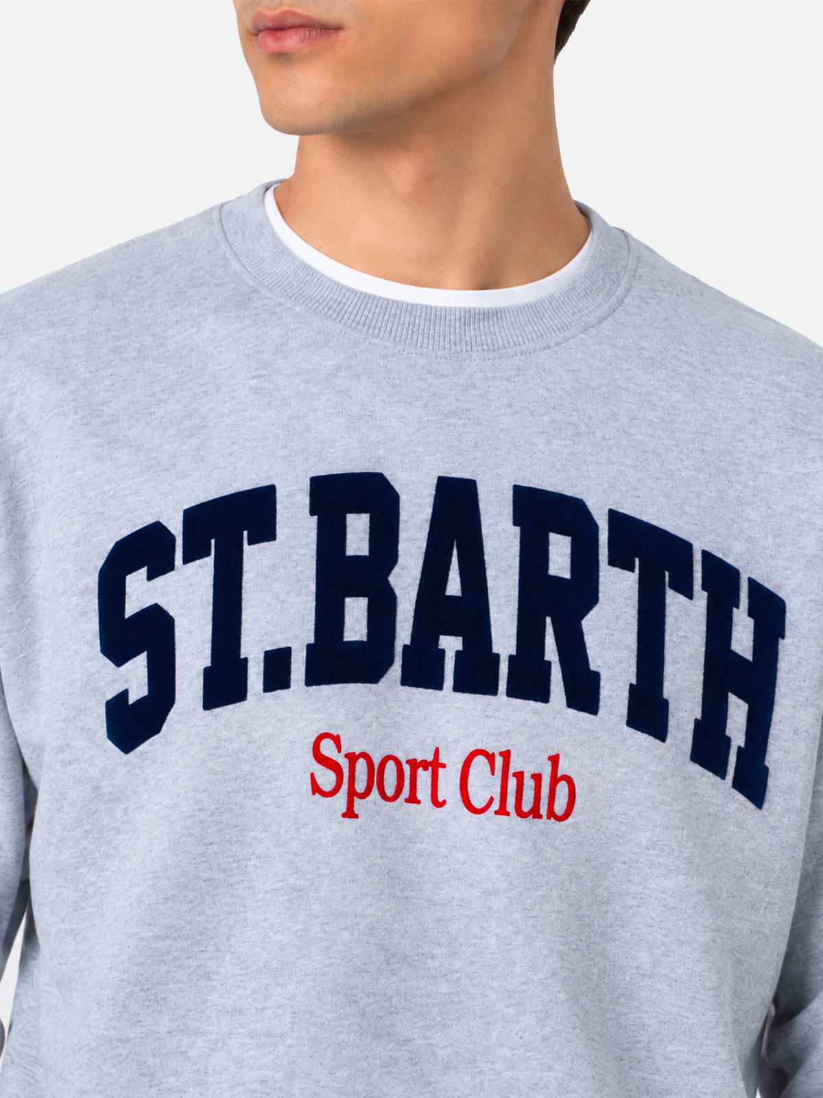 Sudadera Soho con estampado St. Barth Sport Club en gris melange 