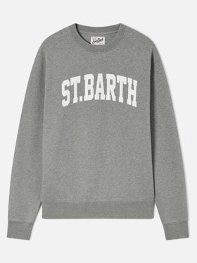 Soho Rundhals-Sweatshirt aus grauer Baumwolle mit St. Barth-Print 