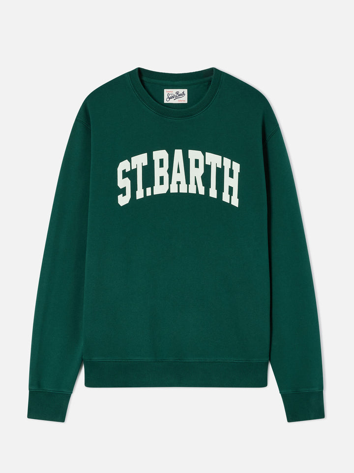 Green Soho cotton sweatshirt with St. Barth print