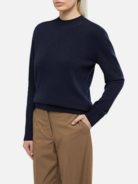 Woman navy blue cashmere blend sweater Sorbonne - MC2 Saint Barth