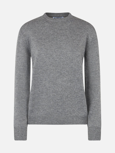 Woman mélange grey cashmere blend sweater Sorbonne - MC2 Saint Barth