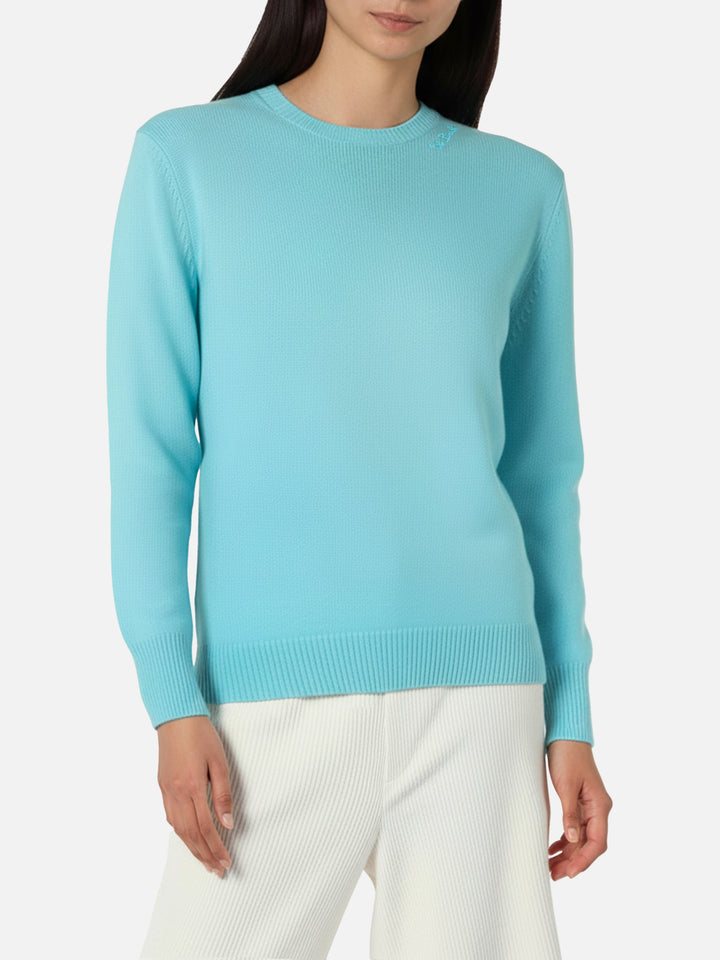 Maglione Sorbonne verde acqua da donna
