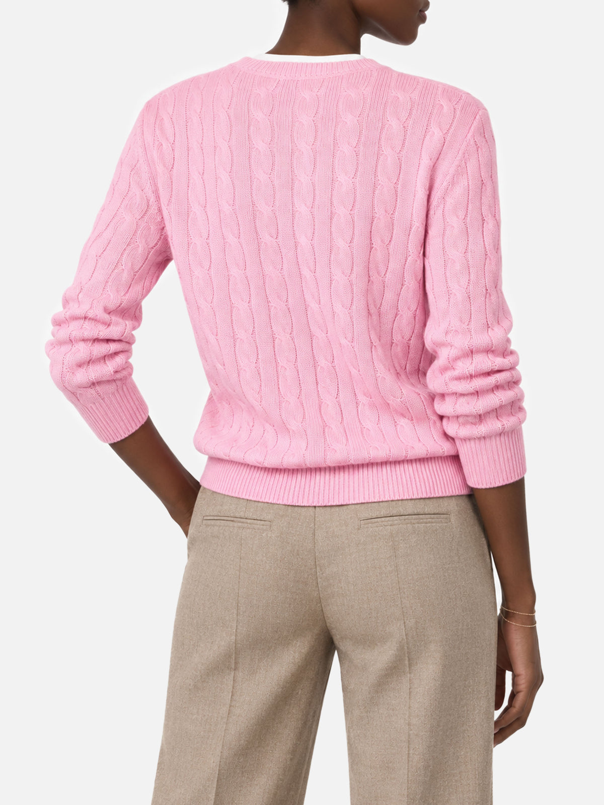 Maglione in MISTO CASHMERE rosa Sorbonne