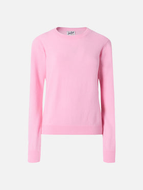 100% CASHMERE sweater Sorbonne in pink