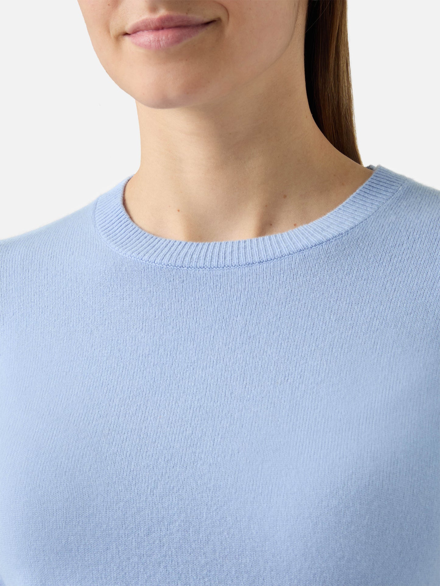 Sorbonne-Pullover aus 100 % Kaschmir in Hellblau