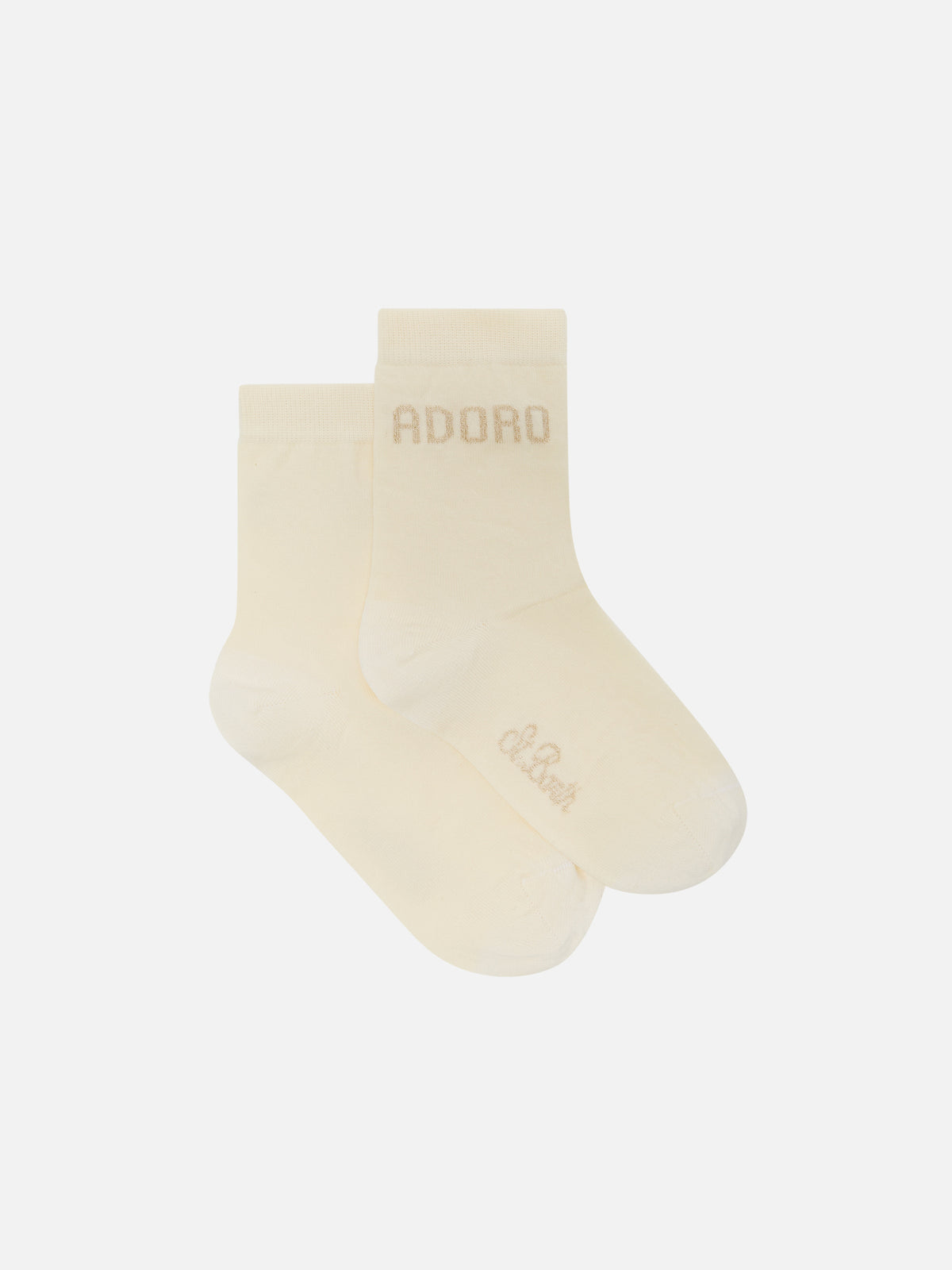 Calcetines off white con lettering Adoro 